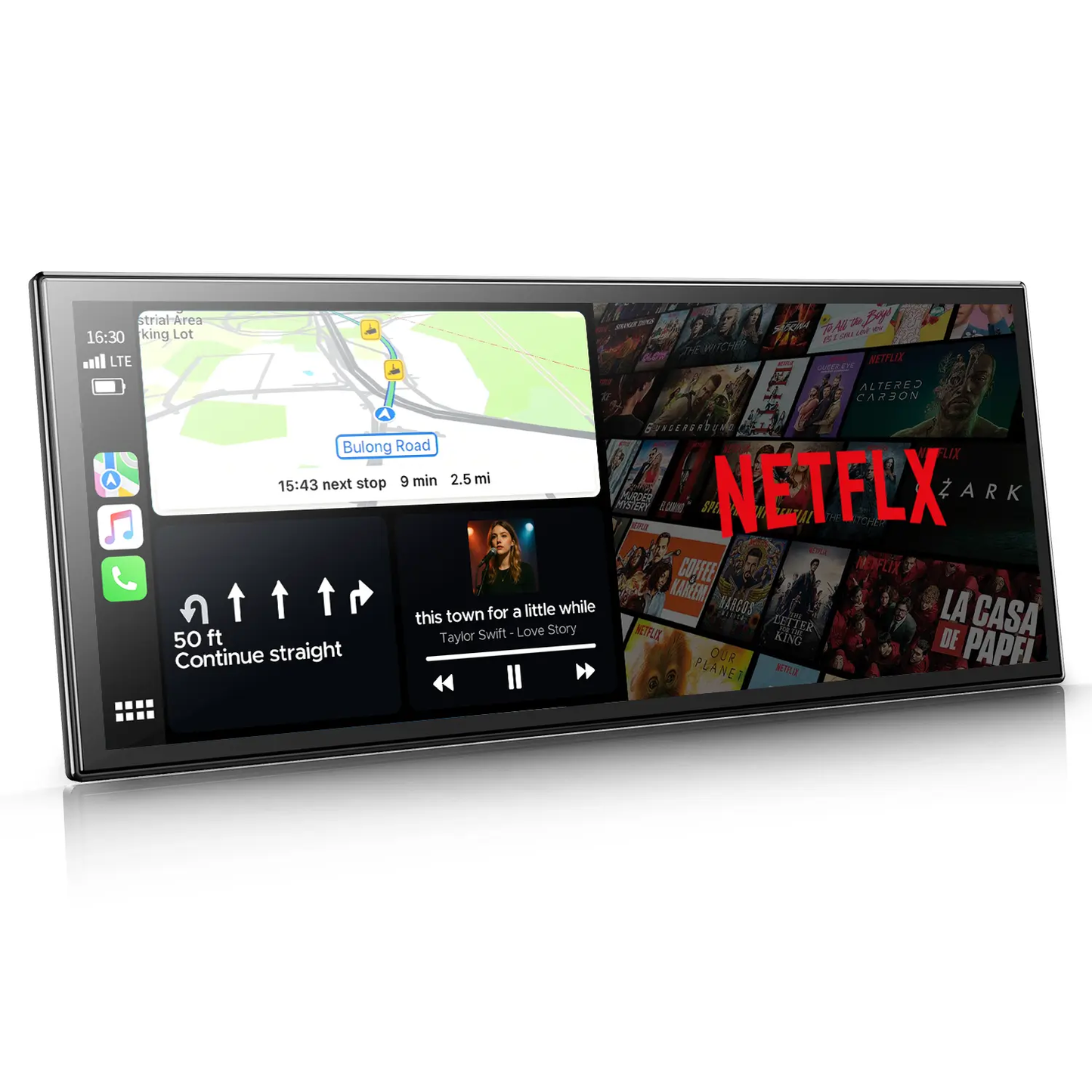 10.25" Wireless CarPlay Screen! Watch YouTube/Netflix/TikTok in Your Car + 720P Backup Camera