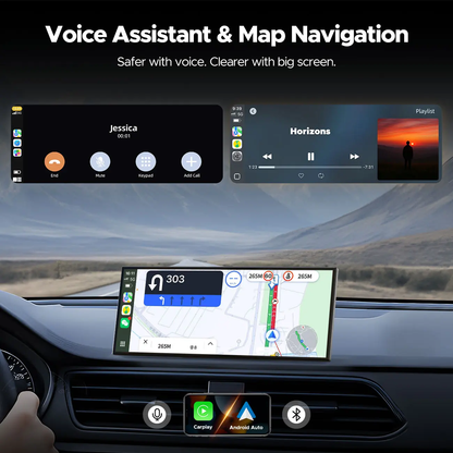 10.25" Wireless CarPlay Screen! Watch YouTube/Netflix/TikTok in Your Car + 720P Backup Camera