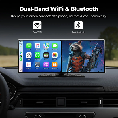 10.25" Wireless CarPlay Screen! Watch YouTube/Netflix/TikTok in Your Car + 720P Backup Camera