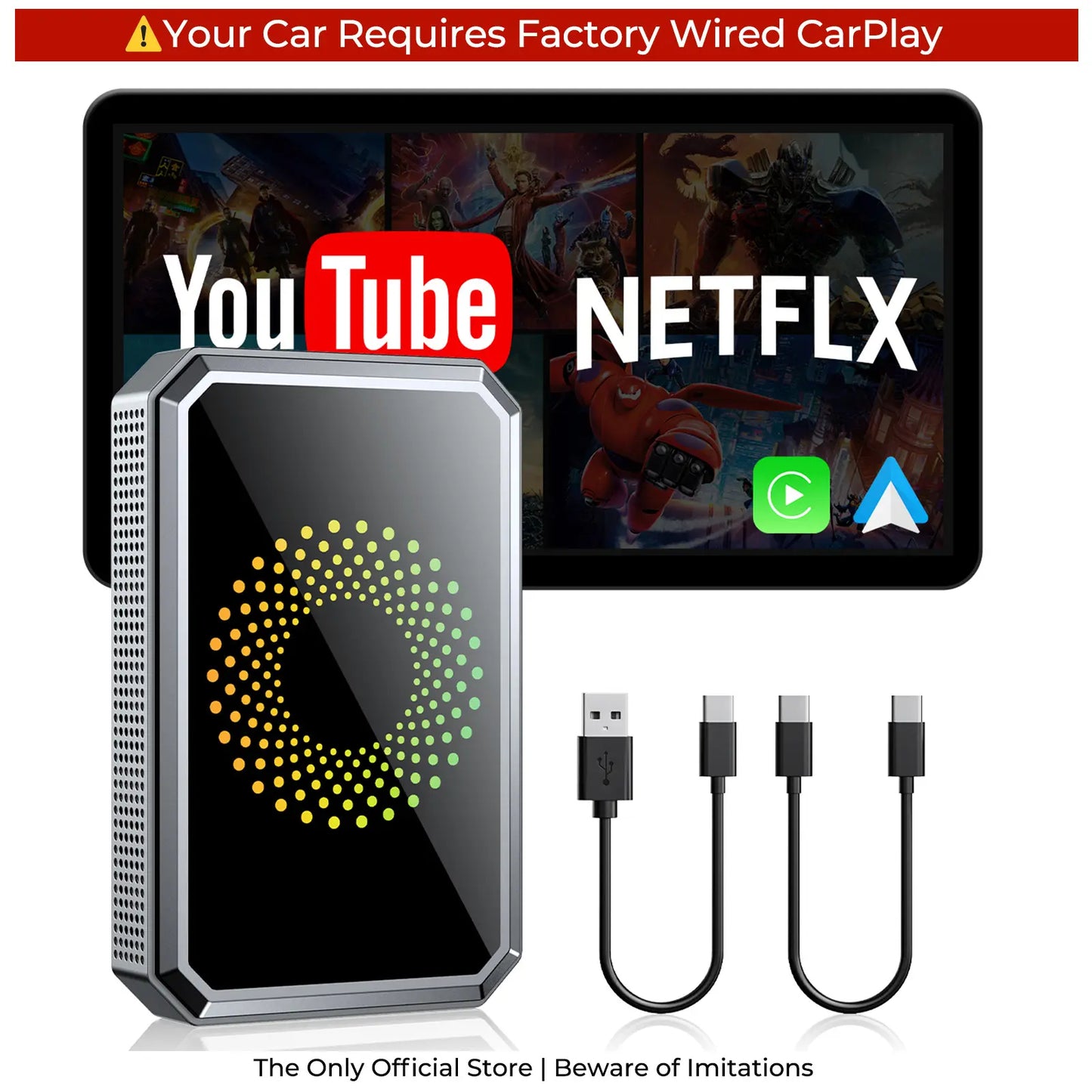 2026 Wireless CarPlay Adapter | Watch Netflix/YouTube in Your Car! ❌ NOT Tesla/BMW