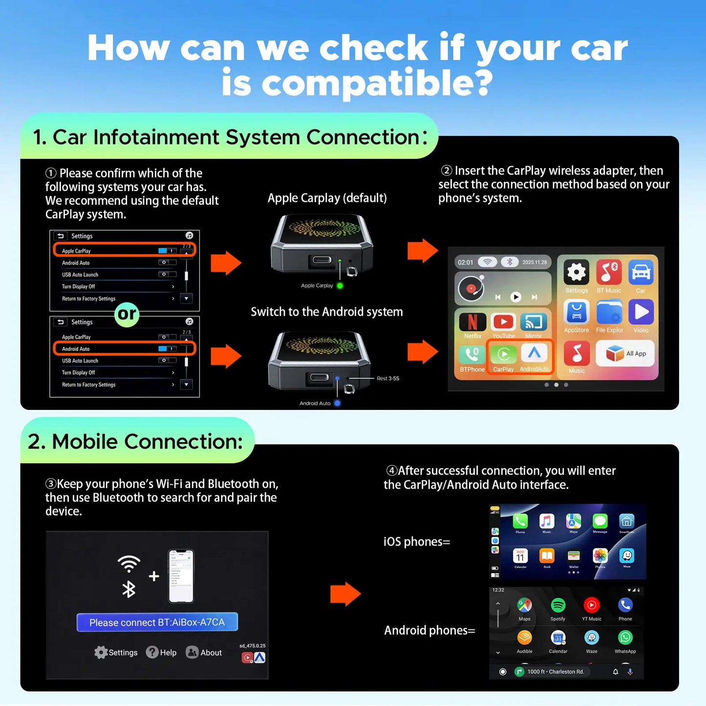 2026 Wireless CarPlay Adapter | Watch Netflix/YouTube in Your Car! ❌ NOT Tesla/BMW