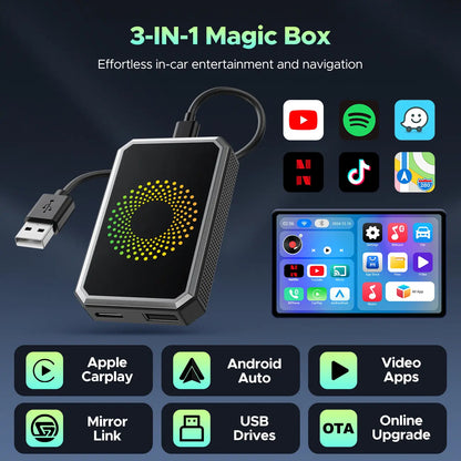 2026 Wireless CarPlay Adapter | Watch Netflix/YouTube in Your Car! ❌ NOT Tesla/BMW