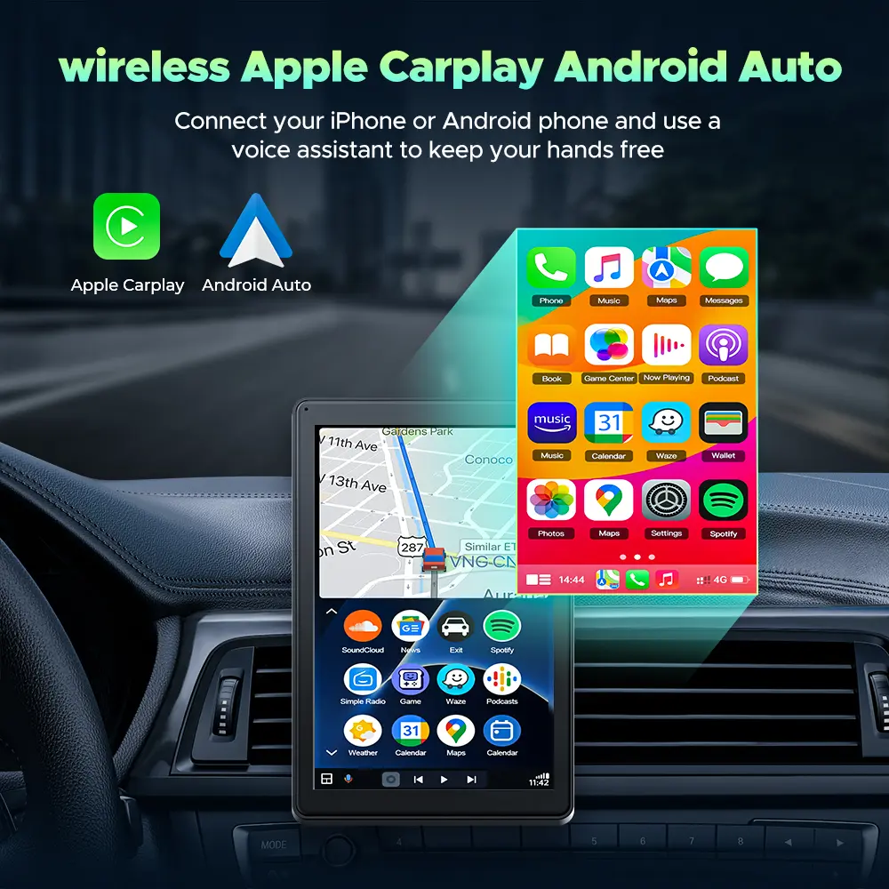 7" Wireless CarPlay Screen – Portrait & Landscape | Upgrade Any Old Car In Seconds