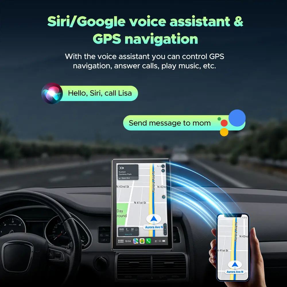 7" Wireless CarPlay Screen – Portrait & Landscape | Upgrade Any Old Car In Seconds