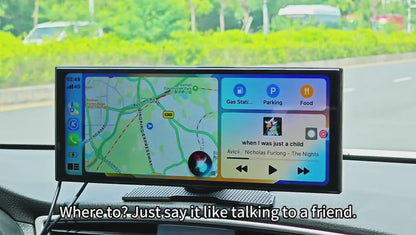 10.25" Wireless CarPlay Screen! Watch YouTube/Netflix/TikTok in Your Car + 720P Backup Camera
